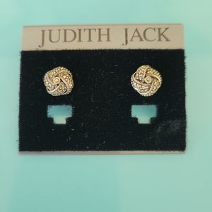 Vintage JUDITH JACK Sterling Knot Earrings